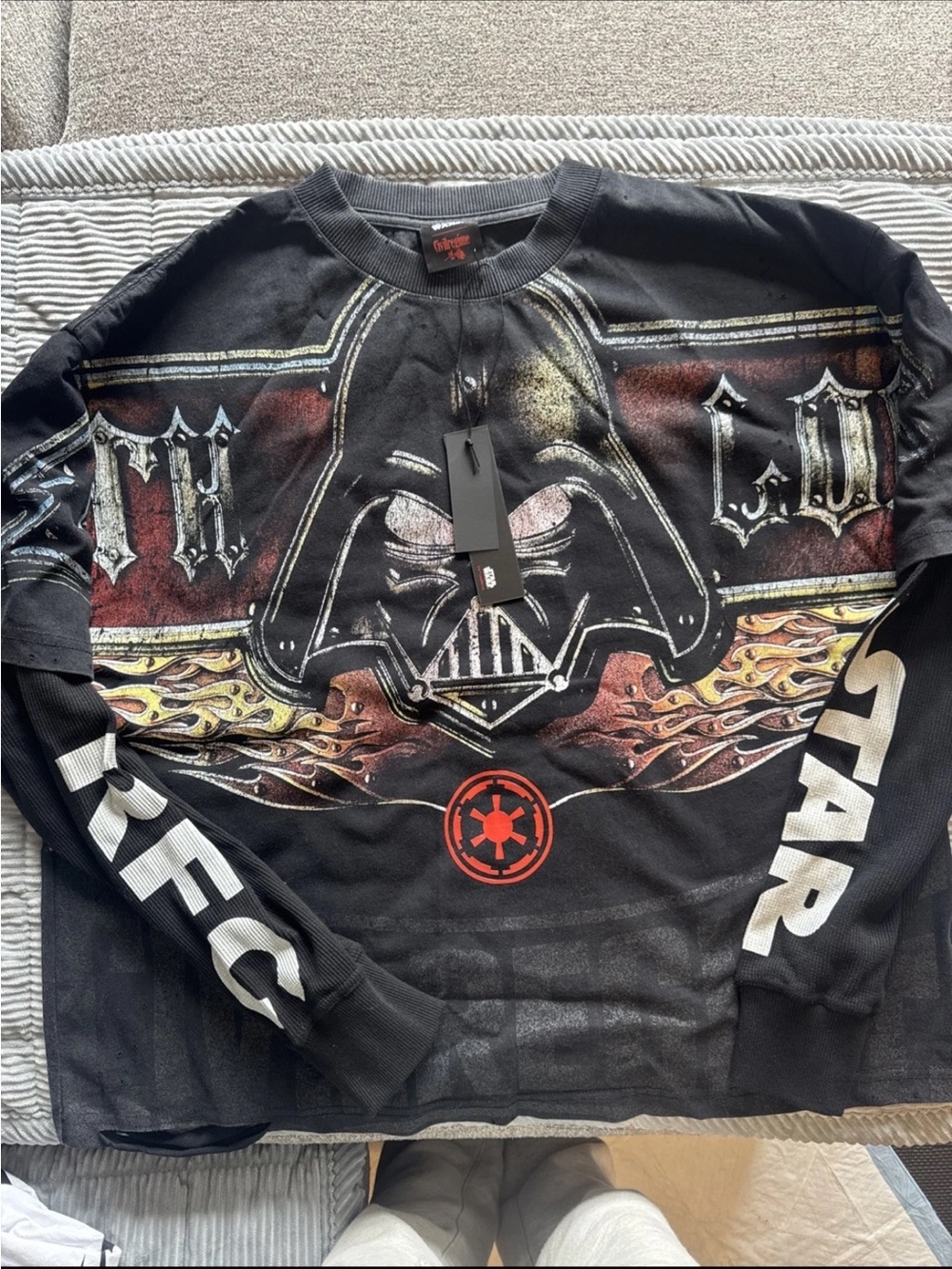 Star Wars Mens Black Darth Vader Long Sleeve Top